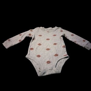 Carter's Light Gray Baby Bodysuit with Football Print Size 18M